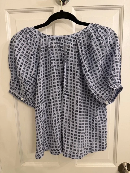 Madewell Puff-Sleeve A-Line Top - Picture 7 of 8
